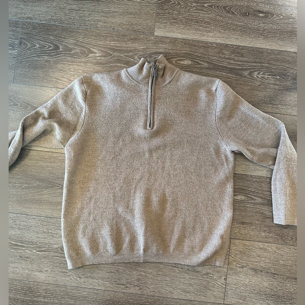 Raffi The Palmer Quarter Zip Merino Wool Jumper Sweater - Picture 7 of 8